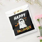 Zwart en Oranje met Ghost Happy Halloween Bedankzakje (Gezegeld)