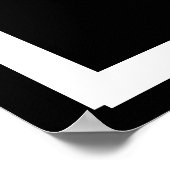 Zwart en Oranje Natte verf Poster (Hoek)