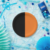 Zwart en Oranje Papieren Bordje (Feest)