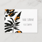 Zwart en oranje plant visitekaartje (Voorkant)