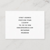 Zwart en oranje plant visitekaartje (Achterkant)