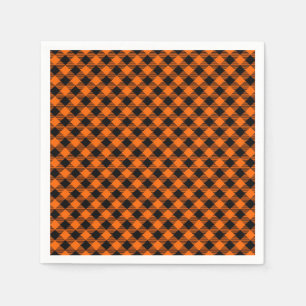 Zwart en Oranje Pset Napkins Servet