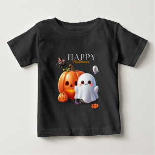 Zwart en oranje Schattig Gelukkig Halloween