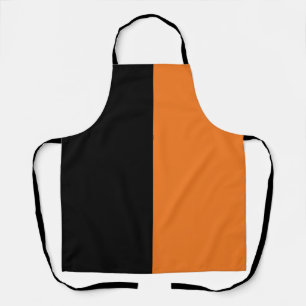 Zwart en oranje schort