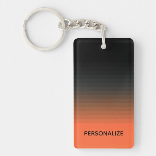 Zwart en Oranje Sleutelhanger (Voorkant)
