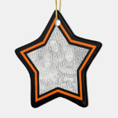Zwart en Oranje Star-Lijst Ornament (Links)