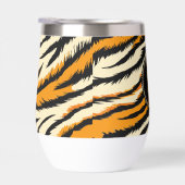 Zwart en oranje tijgerpatroon monogram (Rechts)
