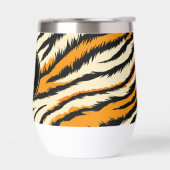Zwart en oranje tijgerpatroon monogram (Links)