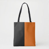 Zwart en Oranje Tote Bag (Voorkant)