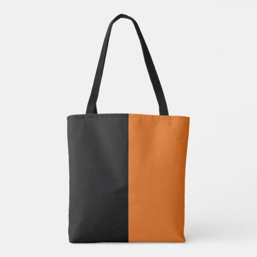 Zwart en Oranje Tote Bag (Achterkant)