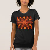 Zwart en oranje tribal T-shirt (Voorkant)
