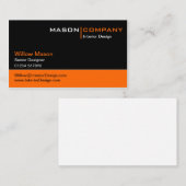 Zwart en Oranje zakelijk Visitekaartje (Voorkant / Achterkant)