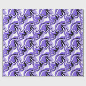 Zwart en Paars Abstract vocht Cadeaupapier (Vlak)