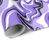 Zwart en Paars Abstract vocht Cadeaupapier (Rol Hoek)