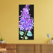 Zwart en Paars Canvas Afdruk (Insitu (Woonkamer))