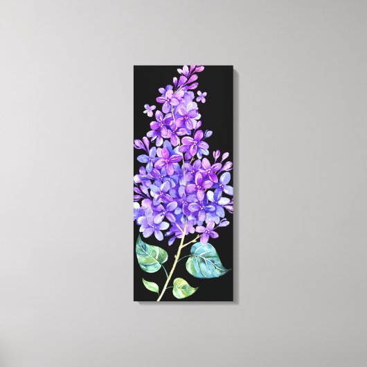 Zwart en Paars Canvas Afdruk (Voorkant)