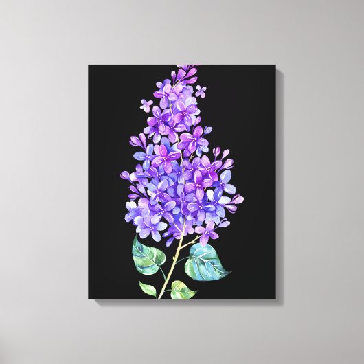 Zwart en Paars Canvas Afdruk (Voorkant)