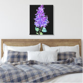 Zwart en Paars Canvas Afdruk (Insitu (Slaapkamer))
