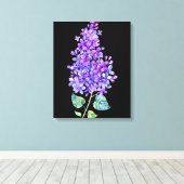 Zwart en Paars Canvas Afdruk (Insitu (Houten vloer))