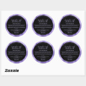 Zwart en paars cosmetica pot label met ingrediënte (Vel)