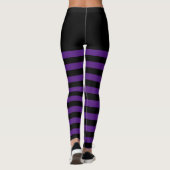Zwart en Paars gestreept Leggings (Achterkant)