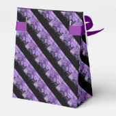 Zwart en Paars gestreept patroon voor draagtas Bedankdoosjes (Achterkant)