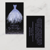 Zwart en Paars Glittery Seamstress Visitekaartje (Voorkant / Achterkant)