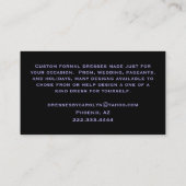 Zwart en Paars Glittery Seamstress Visitekaartje (Achterkant)