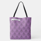 Zwart en Paars Heart Pattern Coloring GoBag Tas (Achterkant)