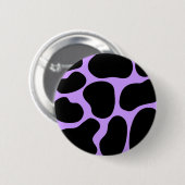Zwart en Paars inktpatroon. Ronde Button 5,7 Cm (Voorkant /achterkant)