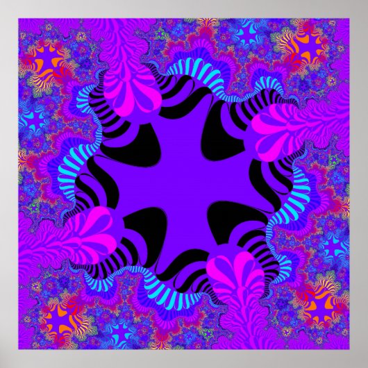 Zwart en Paars kruis Poster (Voorkant)