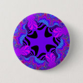 Zwart en Paars kruis Ronde Button 5,7 Cm (Voorkant)