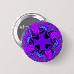 Zwart en Paars kruis Ronde Button 5,7 Cm