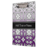Zwart en Paars Mandala Zen Persoonlijk Klembord (Links)