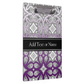 Zwart en Paars Mandala Zen Persoonlijk Klembord (Rechts)