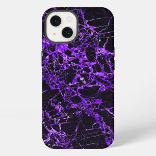 Zwart en paars marmer, (accu oplaad) iPhone 13 hoesje
