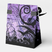 Zwart en Paars patroon - Aangepaste voorverpakking Bedankdoosjes (Achterkant)