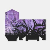 Zwart en Paars patroon - Aangepaste voorverpakking Bedankdoosjes (Uitgevouwen)