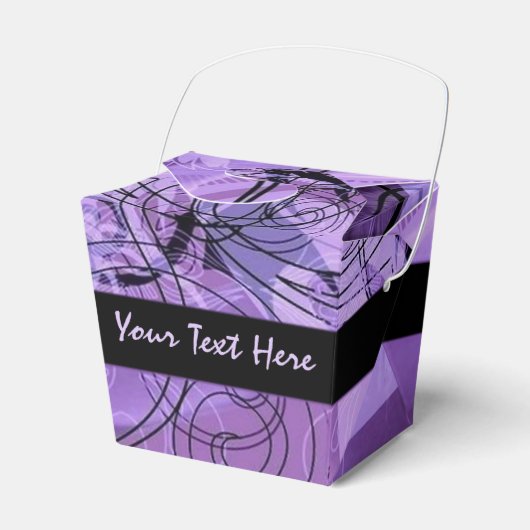 Zwart en Paars patroon uit voorverpakking Bedankdoosjes (Voorkant Zijde)