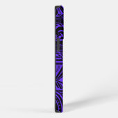 Zwart en paars tribale abstract  iPhone hoesje (Rechterkant)