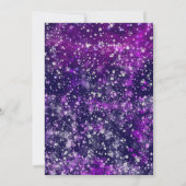 Zwart en Paarse 16e Verjaardag Masquerade Kaart (Achterkant)