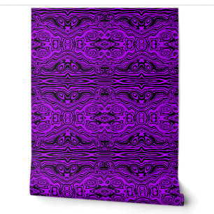 Zwart en Paarse Abstracte Patroon Aangepaste Kleur Behang