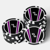 Zwart en Paarse Art Deco Design Monogrammed Poker Chips (Opstapeling)