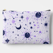 Zwart en Paarse Celestial Sun Moon Stars Etui (Voorkant)