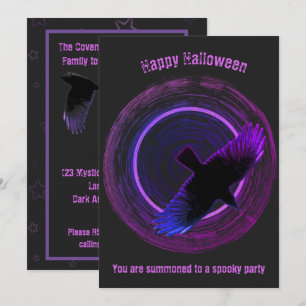 Zwart en Paarse Crow Halloween