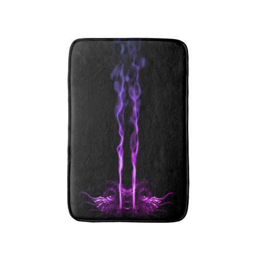 Zwart en Paarse Drakenrook Badmat (Voorkant Verticaal)