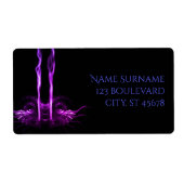 Zwart en Paarse Drakenrook Etiket (Voorkant)