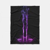 Zwart en Paarse Drakenrook Fleece Deken (Voorkant)