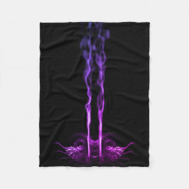 Zwart en Paarse Drakenrook Fleece Deken