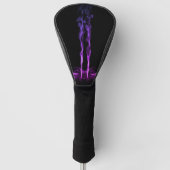 Zwart en Paarse Drakenrook Golfheadcover (Voorkant)